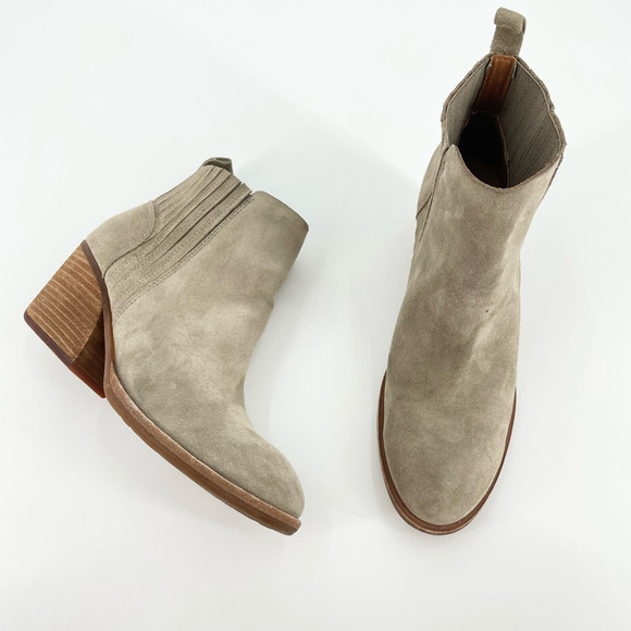 Kork-Ease Shoes - Kork-Ease Womens Cinca Ankle Boots Booties Brown Leather Block Heels Pull On 7